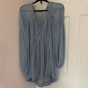 Free People Light Blue Sheer Dress